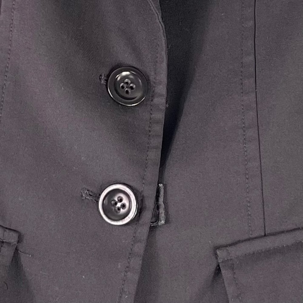 Express Blazer Jacket Size 12 Two Button Black Single Breasted Wool Blend - Picture 5 of 16